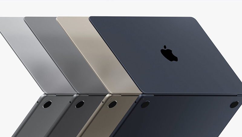 MacBook Air 2022 M2 8GB 512GB có 4 màu sắc khác nhau